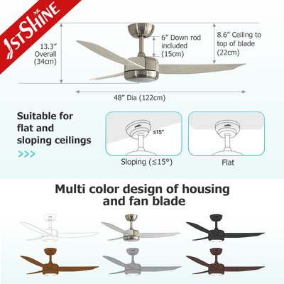 Decorative Ceiling Fan With DC Motor CB Energy Saving Timing