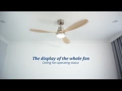 Quạt trần gỗ thông minh OEM 110v Thay đổi màu động cơ AC