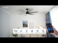 65 inch Fan trần nhà lớn hơn Khối lượng không khí cao Đen nhựa Blade DC Motor