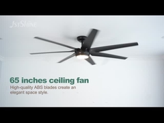Big Ceilinf Fan With Dimming Led Light màu đen hiện đại 7 abs blades
