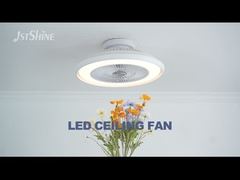 Bao gồm Bladeless đèn LED quạt trần với tối màu trắng hiện đại cho phòng học