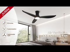 Máy quạt trần LED màu đen với điều khiển từ xa điện áp thấp tốc độ cao