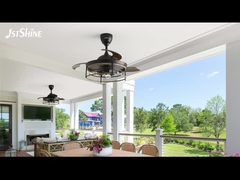 42 inch nông trại E27 hiện đại đèn LED vô hình quạt trần kéo ra Blade quạt trần đèn