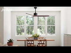 3 Blades gỗ rắn DC động cơ quạt trần với điều khiển từ xa