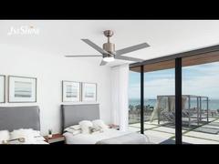 Máy quạt trần LED có thể giảm độ sáng với thiết kế lưỡi bạc đẹp với điều khiển từ xa 6 tốc độ
