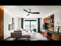 Quạt trần LED hiện đại 52 inch với động cơ DC, lưỡi ABS màu đen