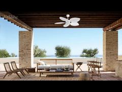 52 ️ Ống quạt trần nhiệt đới trang trí với động cơ DC nhẹ ABS yên tĩnh