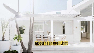 Đèn LED quạt trần hiện đại màu trắng 52 inch