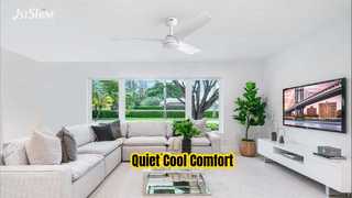 Quạt trần màu trắng yên tĩnh Động cơ DC 52 inch