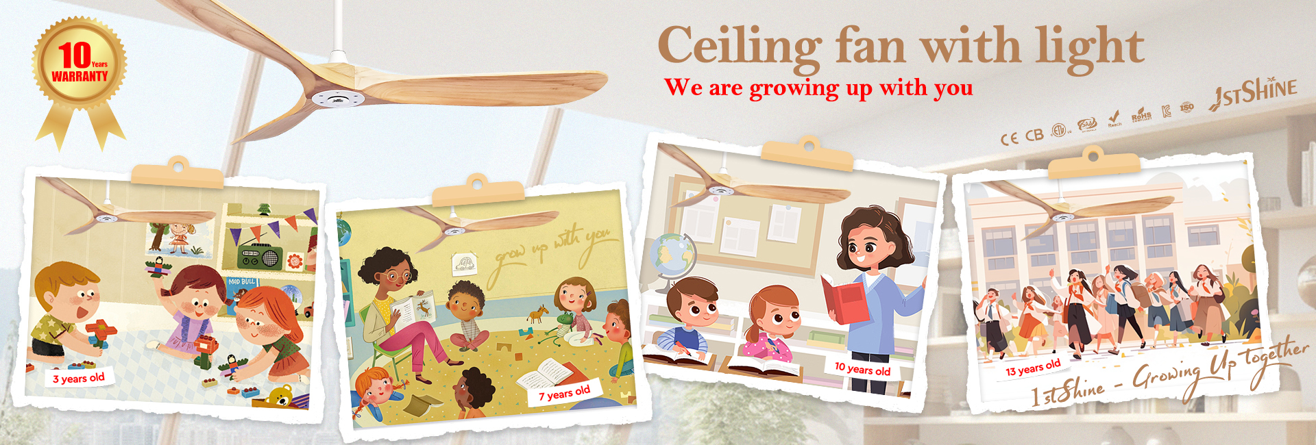 Chất lượng Quạt trần đèn LED từ xa nhà máy