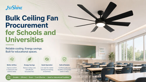 Tin tức công ty mới nhất về Mua sắm quạt trần số lượng lớn cho các trường học và đại học