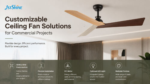 Tin tức công ty mới nhất về Giải pháp quạt trần có thể tùy chỉnh cho các dự án thương mại