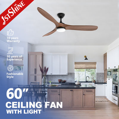Giá tốt. Wood Blades Chandelier Dark Walnut Ceiling Fan với đèn LED và điều khiển từ xa trực tuyến