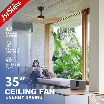 Giá tốt. Kích thước nhỏ 35 inch Solid Wood Blade Ceiling Fan Quiet Energy Saving DC Motor trực tuyến