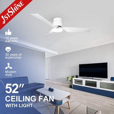 Giá tốt. Quạt trần 52 inch Ánh sáng Cánh nhựa trắng Động cơ dc Cấu hình thấp Phòng khách trực tuyến