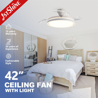 Chất lượng  Flush Mounted 42" Retractable Ceiling Fan Light DC Motor 6 Speed Remote Control nhà máy
