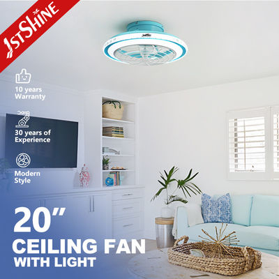Chất lượng  Blue Modern 220V LED Ceiling Fan With Dimming LED Light And Remote Control nhà máy