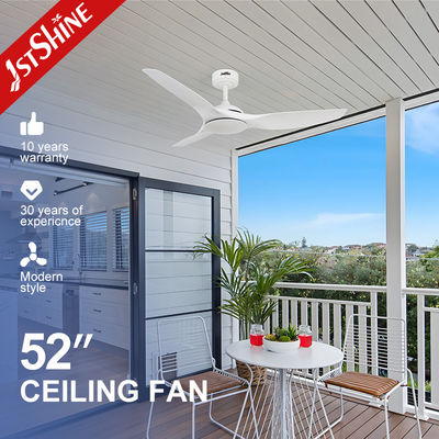 Giá tốt. 52 Inch White Ceiling Fan Không Ánh sáng ABS Blade Smart APP Control trực tuyến
