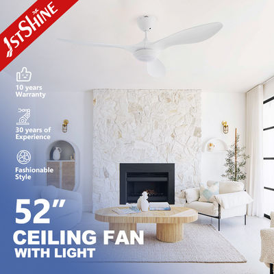 Giá tốt. 52 Inch White Ceiling Fan With Dimmable LED Light And Remote Control DC Motor (Động cơ DC điều khiển từ xa) trực tuyến