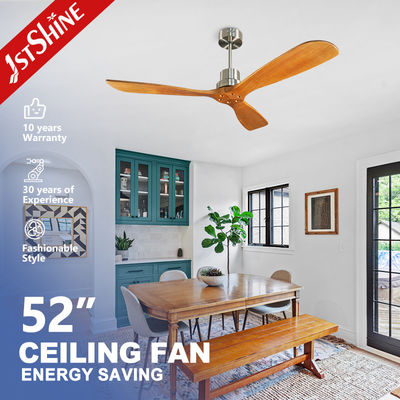 Chất lượng 52 Inch Wood Ceiling Fan với 6 tốc độ lựa chọn Solid Wood Blades và năng lượng hiệu quả DC Motor nhà máy