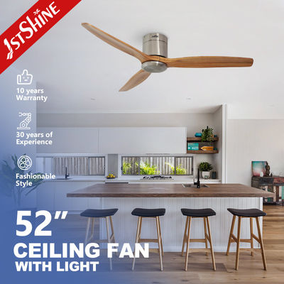 Giá tốt. TUYA App-Controlled 2 IN 1 LED Light Ceiling Fan Low Ceiling Solid Wood Blades với điều khiển từ xa trực tuyến