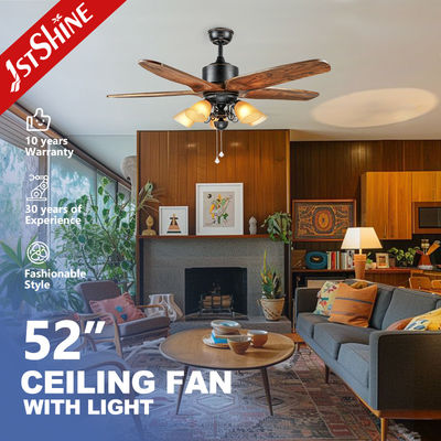 Giá tốt. Quạt trần công tắc kéo tiết kiệm năng lượng OEM với 5 cánh gỗ trực tuyến