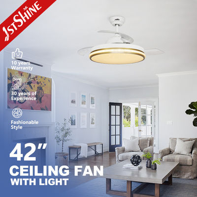 Giá tốt. Quạt trần đèn LED nhỏ có thể thu vào thông minh 42 inch Điều khiển Wifi cho phòng ngủ trực tuyến