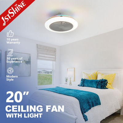 Giá tốt. Mini an toàn 20 Inch Bladeless LED Ceiling Fan Flush Mount Với RGB Light DC Motor trực tuyến