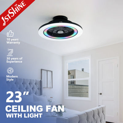 Giá tốt. 23 Inch Bladeless Ceiling Fan với DC Motor RGB Light và điều khiển từ xa cho phòng ngủ trực tuyến
