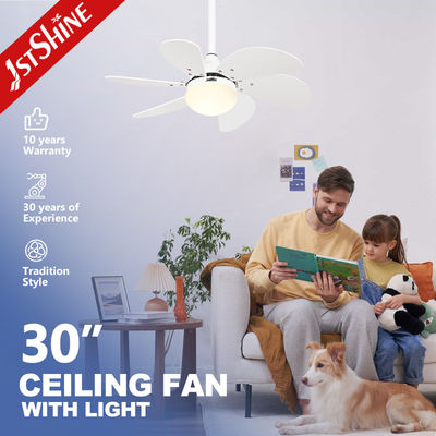 Giá tốt. White Ceiling Fan Light Phòng trẻ em DC Motor 30 Inch Mini LED Ceiling Fan trực tuyến