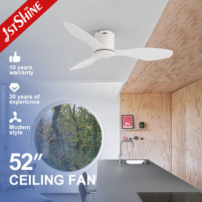 Giá tốt. Ventilator trần bằng nhựa 48 inch ABS trắng Blades Flush Mount LED Ventilator trần với ánh sáng giảm độ sáng trực tuyến