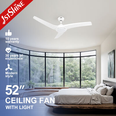 Chất lượng 52 Inch điều khiển từ xa quạt trần nhựa với 6 tốc độ và không tiếng động động cơ DC Đèn LED có thể tắt nhà máy