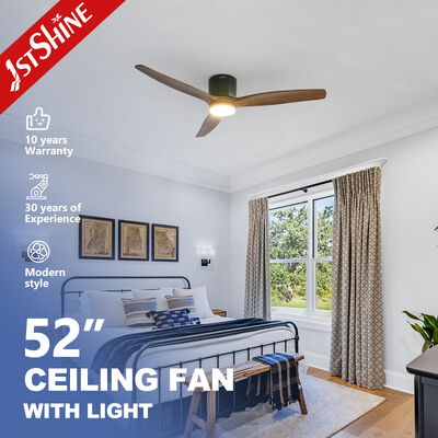 Giá tốt. Đèn quạt trần 52 inch với động cơ DC và lưỡi gỗ rắn cho phòng khách trong nhà trực tuyến