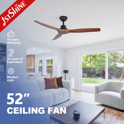 Chất lượng Quạt trần gỗ nguyên khối 52 inch 1stshine với động cơ DC im lặng và cánh quạt được chạm khắc bằng tay cho cuộc sống hiện đại nhà máy