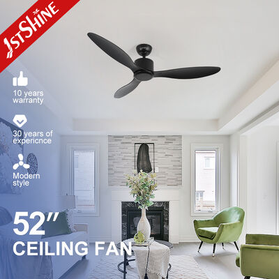Chất lượng Ventilator trần màu đen 52 inch với động cơ DC âm thầm và 3 lưỡi ABS cho thiết kế tối giản hiện đại nhà máy