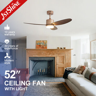 Giá tốt. 52 Inch Wood Grain ABS Blade DC Motor Ceiling Fan với đèn LED có thể tắt Trực tuyến