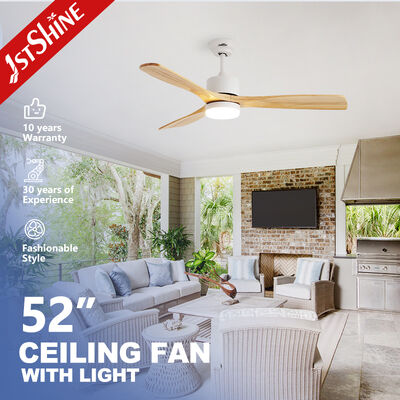 Chất lượng 52 Inch trang trí quạt trần với lưỡi gỗ rắn và năng lượng hiệu quả động cơ DC nhà máy